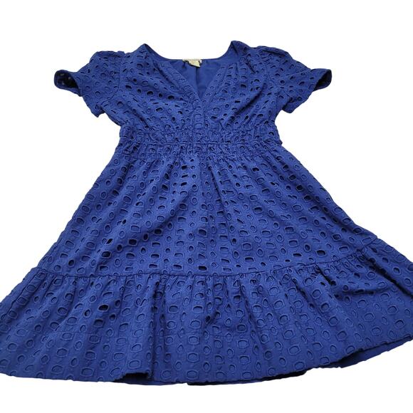 Cynthia Rowley Dresses & Skirts - Cynthia Rowley blue eyelet mini dress romantic flounce cotton party